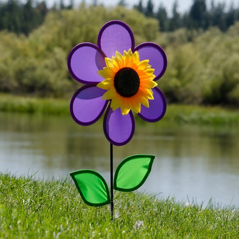 12" Purple Sunflower Spinner