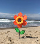 12" Orange Sunflower Spinner