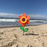 12" Orange Sunflower Spinner