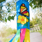 Butterfly & Flowers 40" Windsock