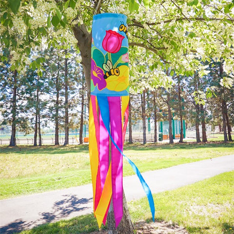 Floral Bee 40" Windsock
