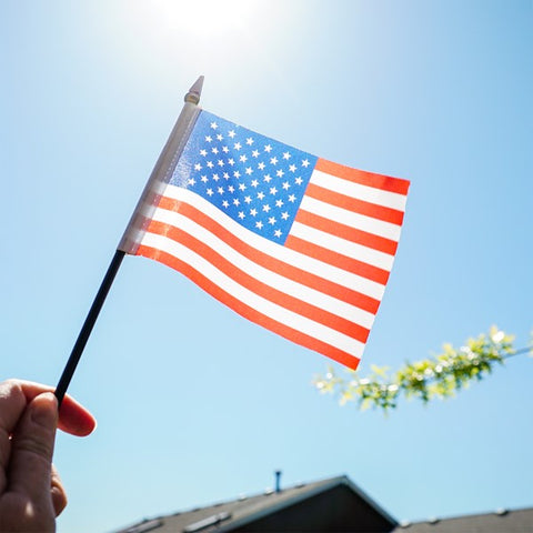 U.S. Flag on a Stick 4" x 6"
