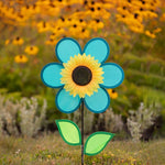 12" Blue Sunflower Spinner