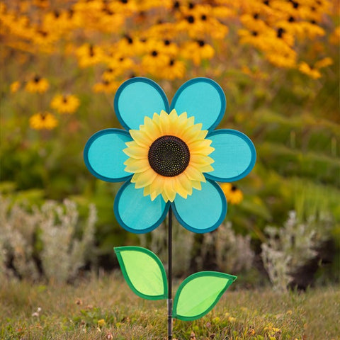 12" Blue Sunflower Spinner