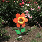 12" Orange Sunflower Spinner