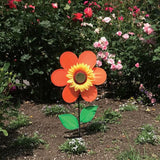 12" Orange Sunflower Spinner