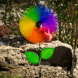 Rainbow Sparkle Flower 12" Spinner