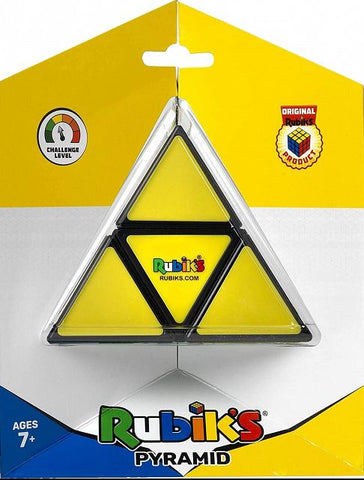 Rubik's Pyramid puzzle in packaging with Rubik's logo