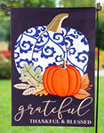 Chinoiserie Pumpkin Applique Garden Flag