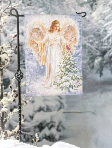 Woodland Angel Moire Garden Flag