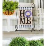 HOME Lavender Wreath Garden Burlap Flag