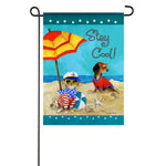 Stay Cool Pups  Garden "Textured Suede" Flag