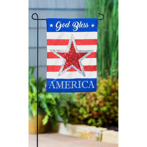 God Bless America Reversible Sequin Garden Flag