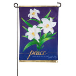 Easter Lilies Garden "Linen " Flag
