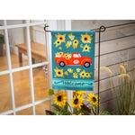 Fall Sunflower Truck  Garden "Suede" Flag
