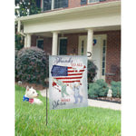 Thanks to All Who Serve Garden Suede Flag