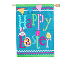 Happy Easter House Applique Flag