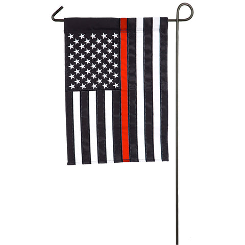 Thin Red Line Garden Applique Flag