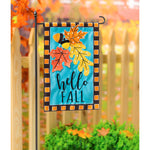 Hello Fall Leaves Garden Applique Flag