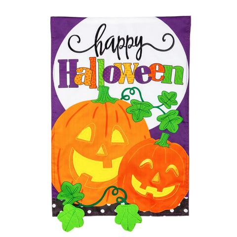 Halloween Jack-O-Lanterns  Garden Applique Flag