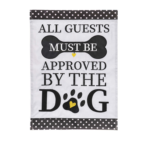 Approved by the Dog Applique Garden Flag