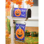 Patterned Jack of Lantern Applique Garden Flag