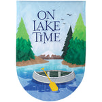 Lake Time Serenity Double Applique Garden Flag