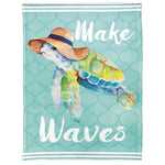 Make Waves Sea Turtle Garden Flag