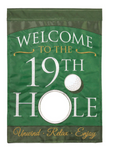 19th Hole Double Applique Garden Flag