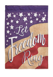 Let Freedom Ring Double Applique Burlap Garden Flag