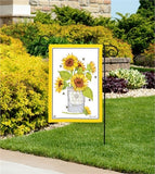 Sunflowers and Bees "SolarSilk" Garden Flag