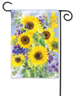 Sunflower Burst "SolarSilk" Garden Flag